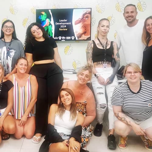 Group in summer clothing