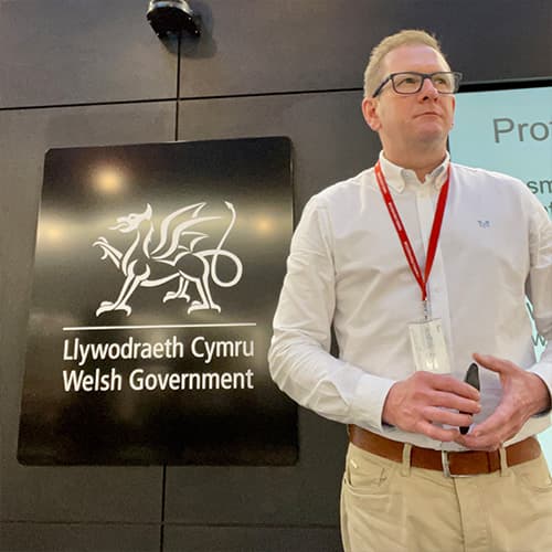 Dyfrig conducts a session with the Welsh Government.